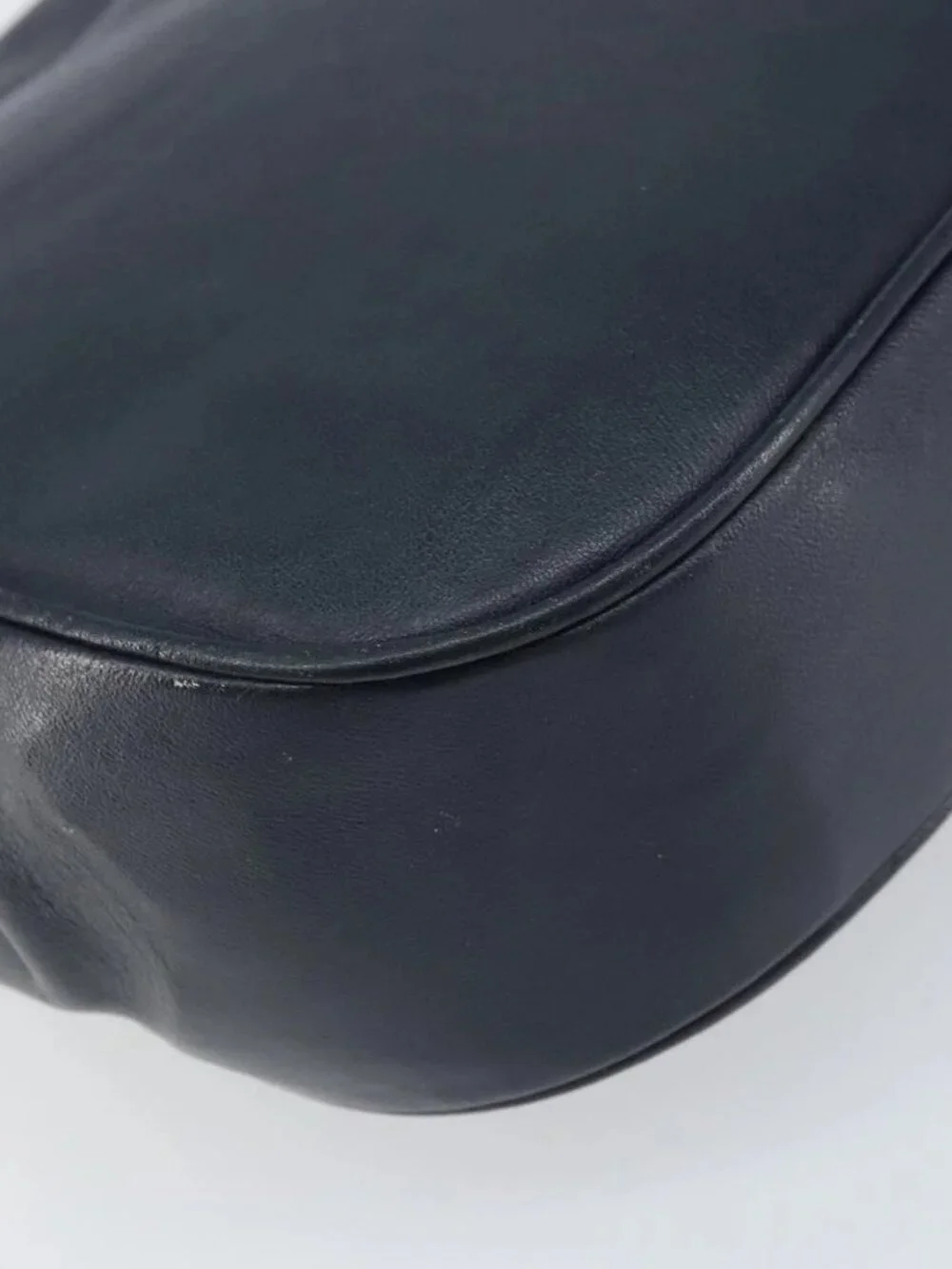 Christian Dior Shoulder Bag Leather Navy Gold Auth bs33272 - Picture 14 of 16